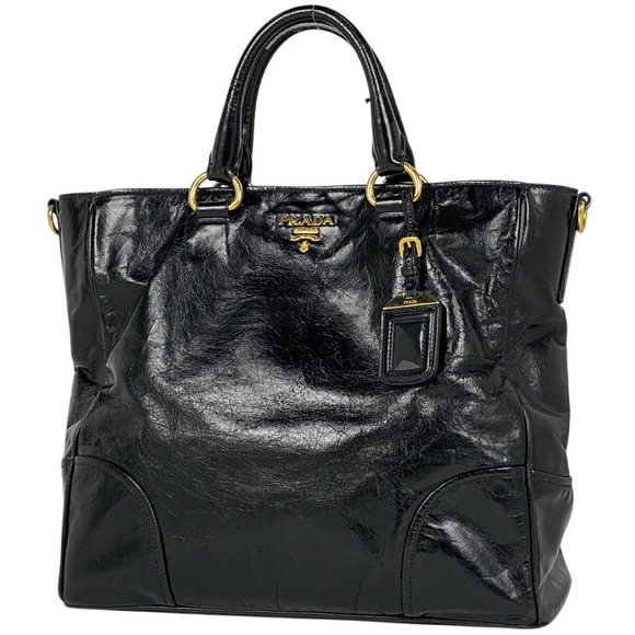 Prada leather Shoulder Bag black - Picture 1 of 6